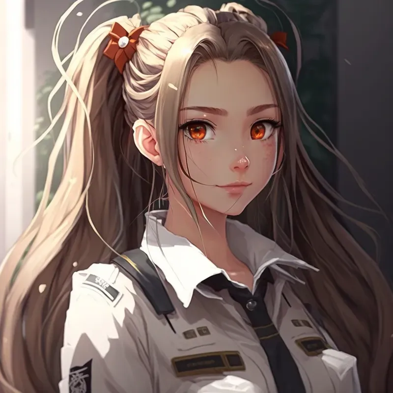 Cute Anime Girls In School Uniforms