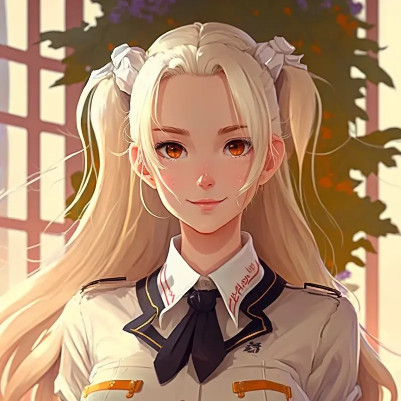 Cute Anime Girls In School Uniforms