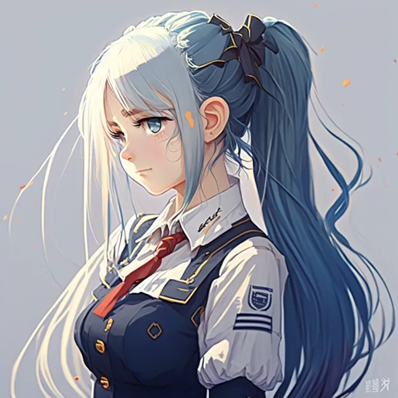 Cute Anime Girls In School Uniforms