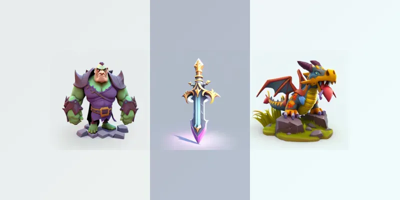 3D Video Game Designs generated by undefined