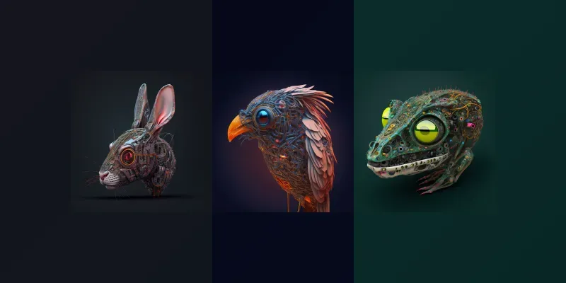 Cyborg Human Heads generated by undefined