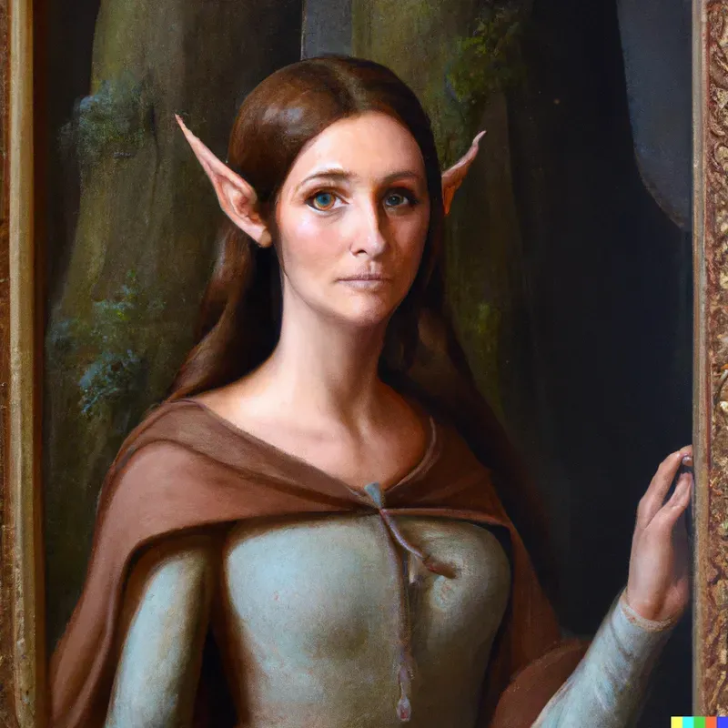 DND Character Portrait - Half Elf