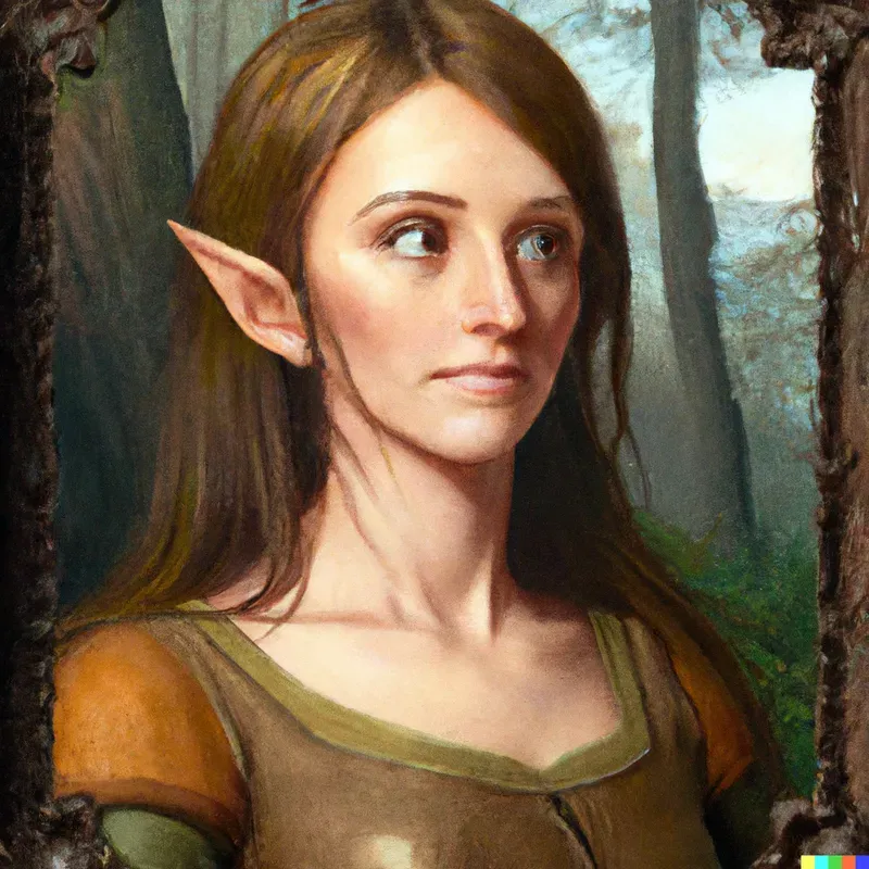 DND Character Portrait - Half Elf