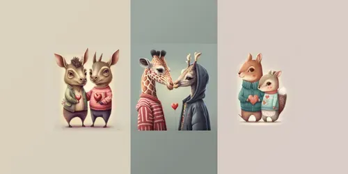 Animals In Love generated by midjourney