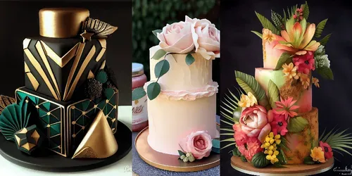 Realistic Celebration Cakes generated by midjourney