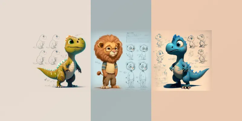 Cute Character Designs generated by undefined