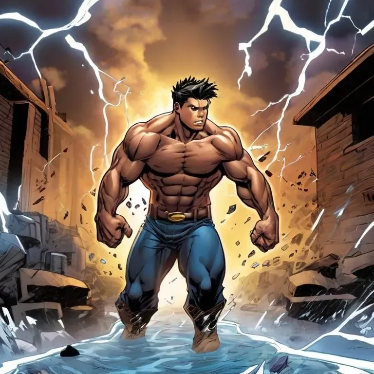 Superhero Characters Epic Comic Strips