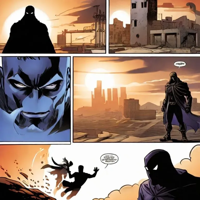 Superhero Characters Epic Comic Strips