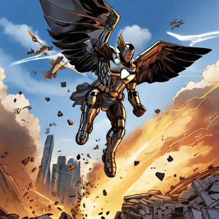 Superhero Characters Epic Comic Strips