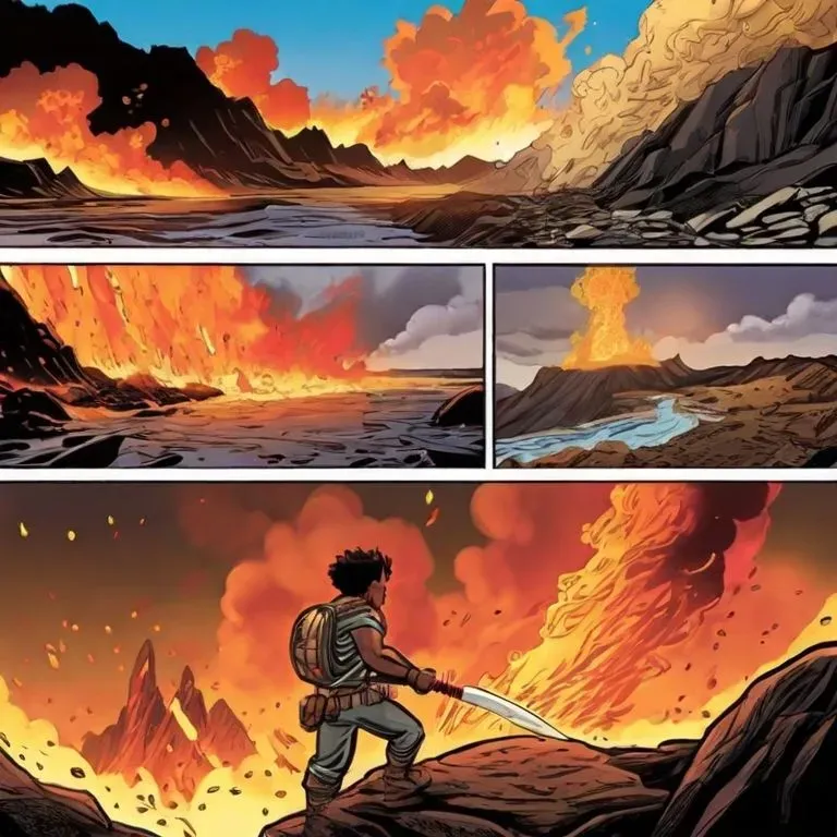 Superhero Characters Epic Comic Strips