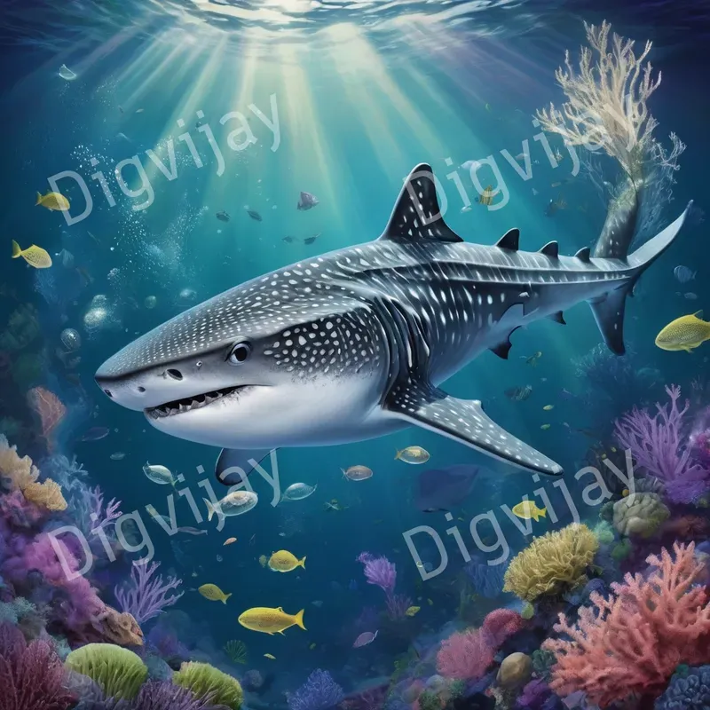 Mystical Ocean Creatures Underwater