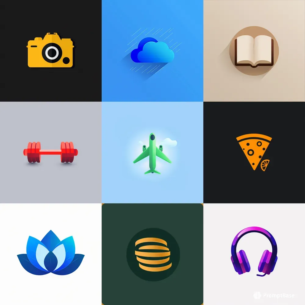 Vivid Minimalist App Logos