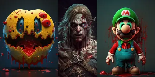 Horror Video Games Characters generated by midjourney