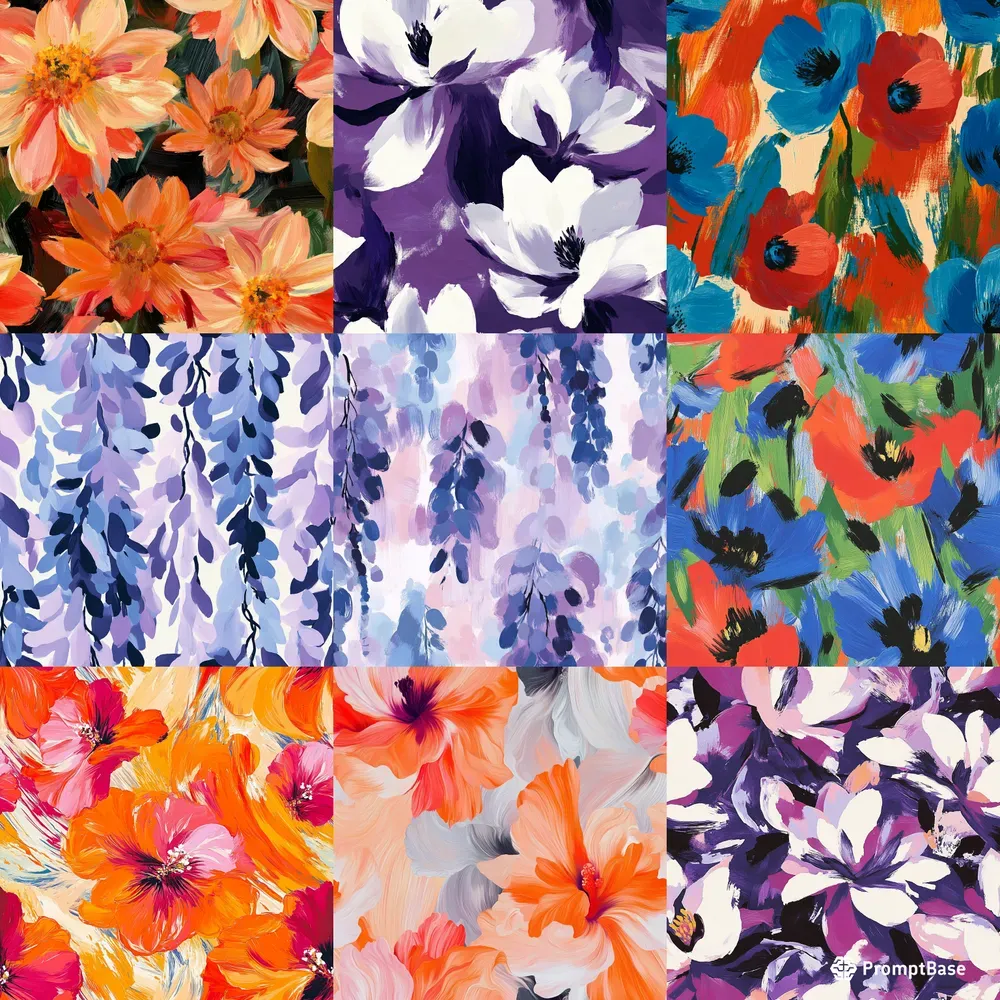 Abstract Expressionist Seamless Patterns