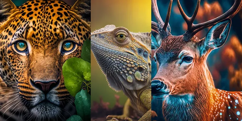 Photorealistic Wild Animals generated by undefined