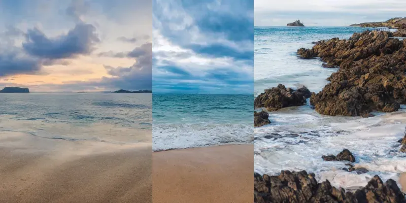 Wide Angle Beach Photos generated by undefined