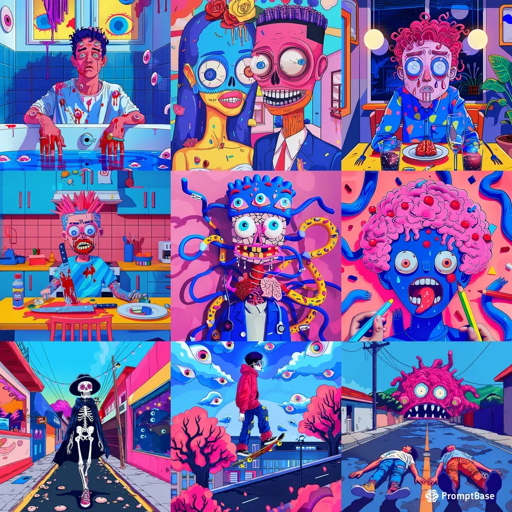 Creepy Psychedelic Horror Art