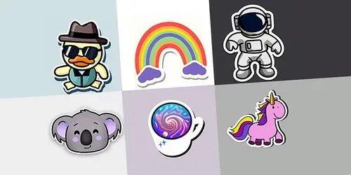 Sticker Designs generated by dalle