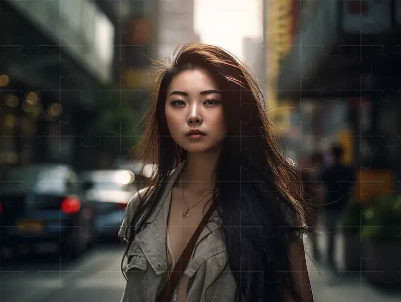 Photorealistic Beautiful Street Portraits