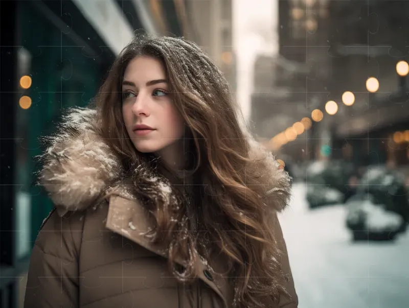 Photorealistic Beautiful Street Portraits