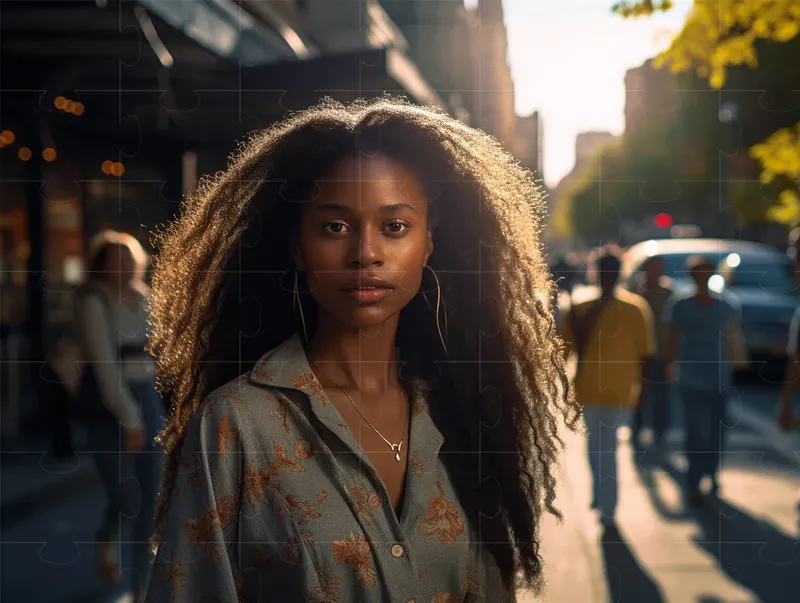 Photorealistic Beautiful Street Portraits