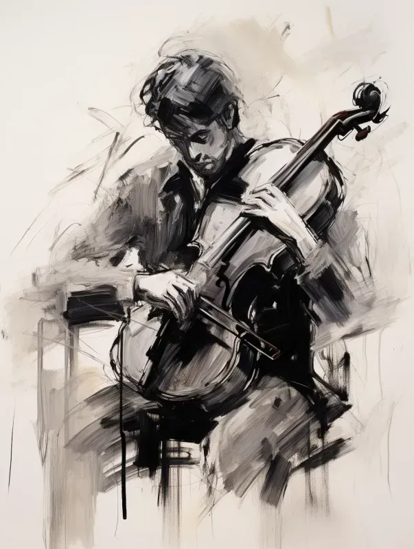 Charcoal Sketch Abstract Art