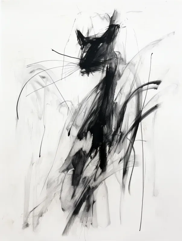 Charcoal Sketch Abstract Art