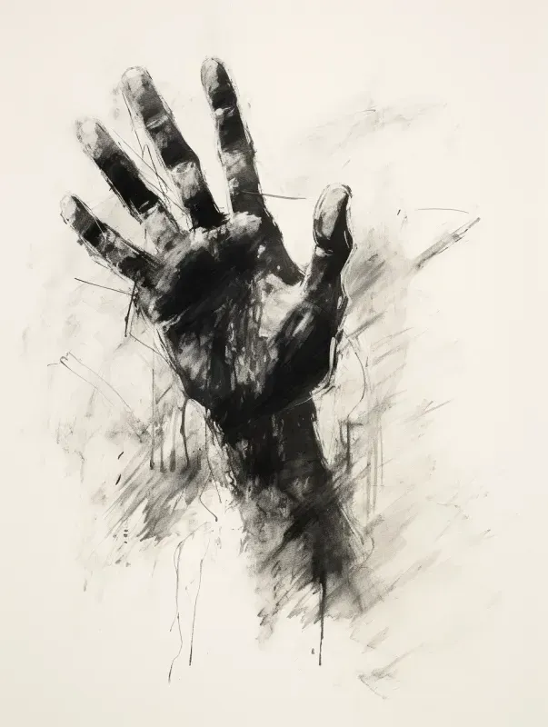 Charcoal Sketch Abstract Art