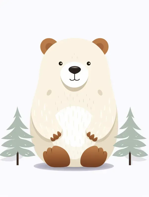 Cute 2D Cartoon Animal Illustrations