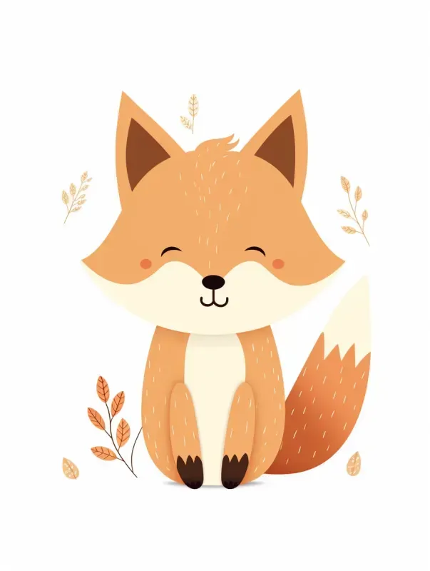 Cute 2D Cartoon Animal Illustrations
