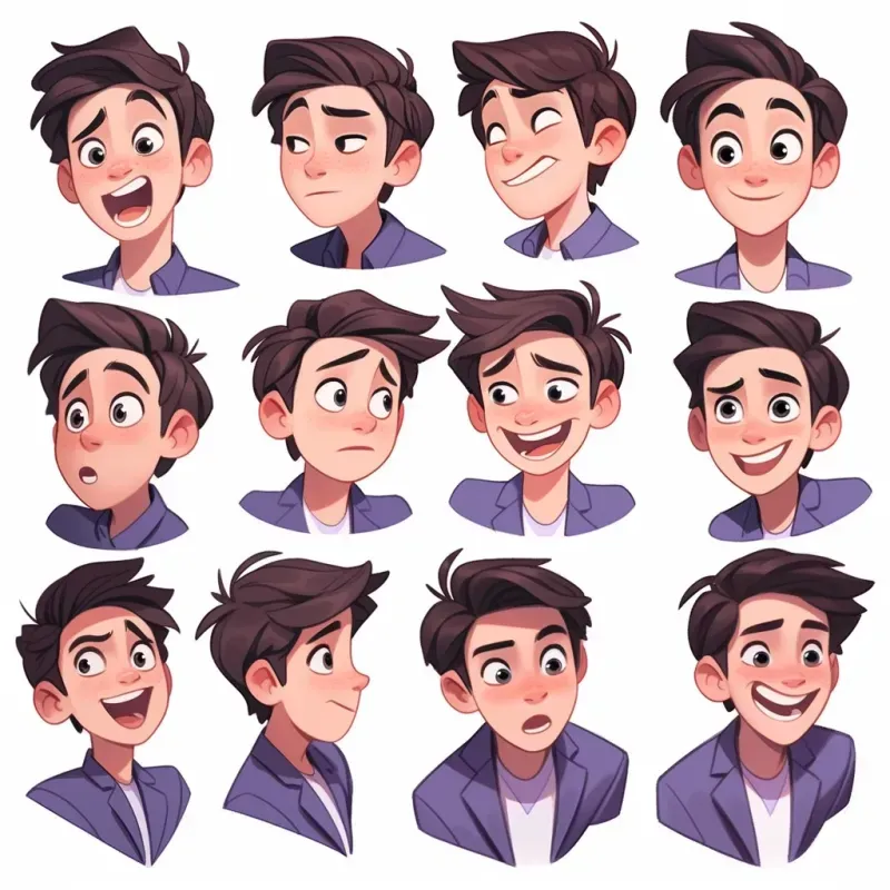Emoticon Character Sheets And Stickers