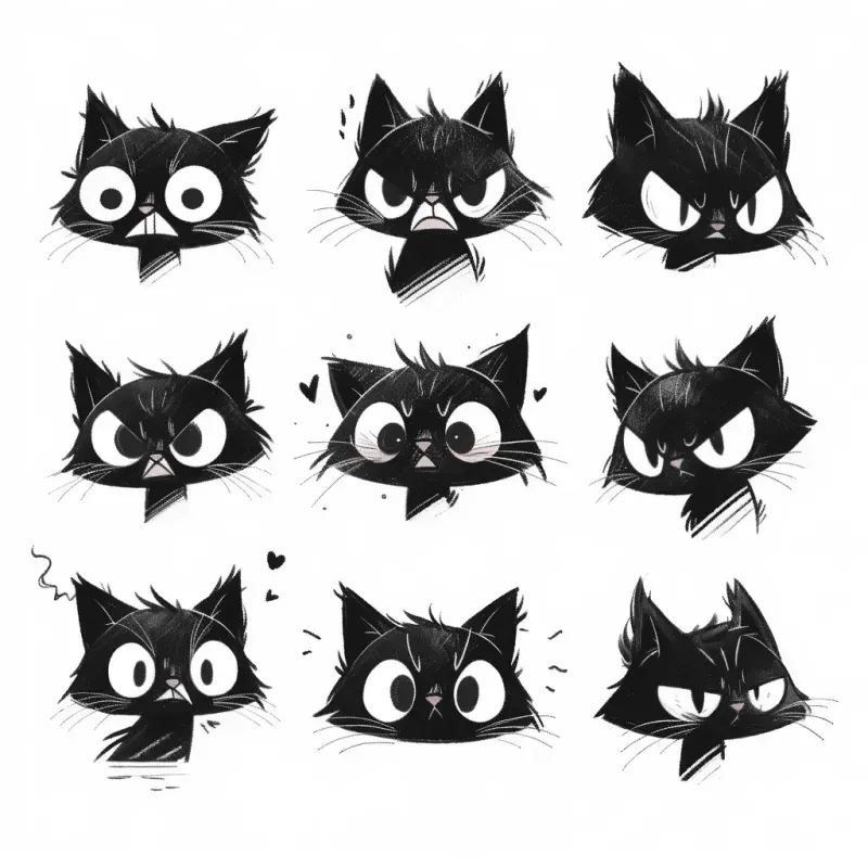 Emoticon Character Sheets And Stickers