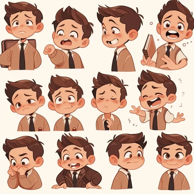 Emoticon Character Sheets And Stickers