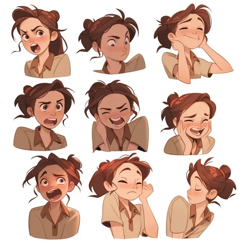 Emoticon Character Sheets And Stickers