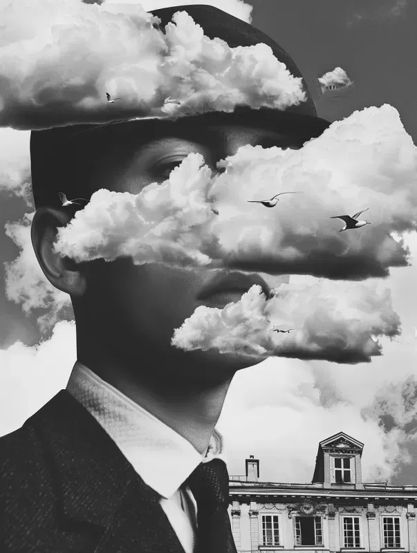 Black  White Analog Collage Photo Art