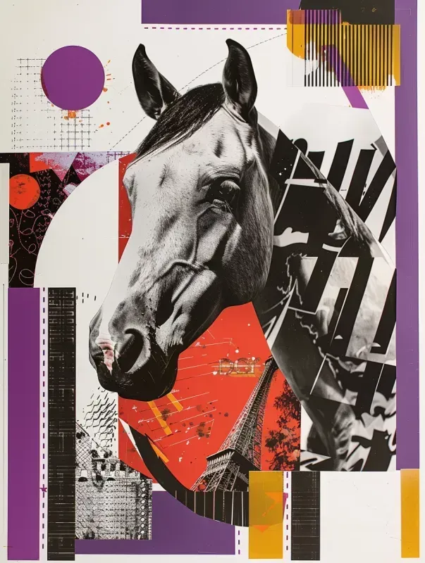 1960s Postmodern Collage Poster Wall Art