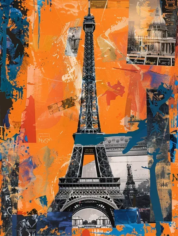 1960s Postmodern Collage Poster Wall Art