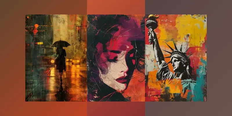 Modern Abstract Dynamic Art Paintings generated by undefined