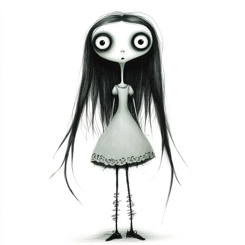 Tim Burton Gothic Quirky Illustrations