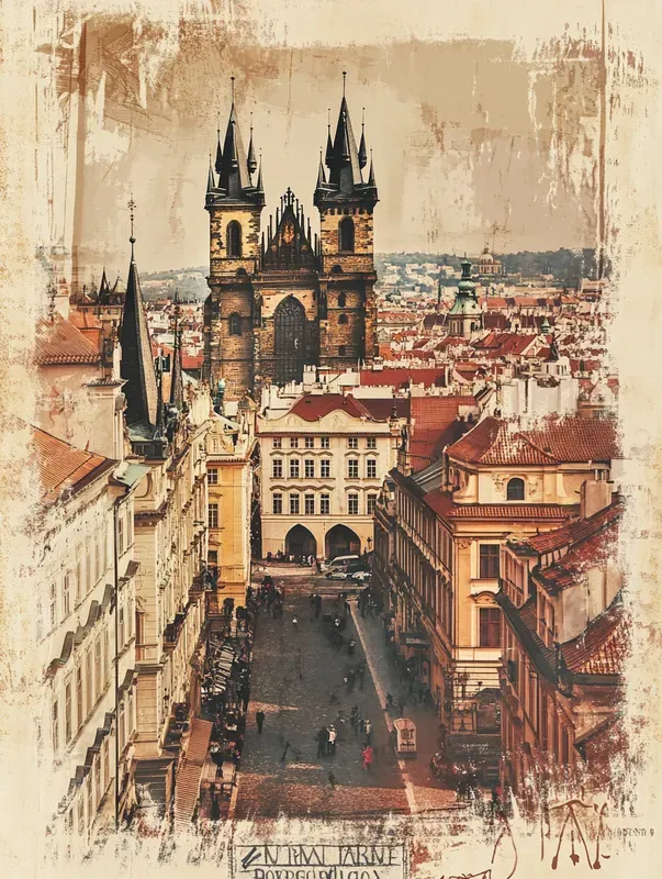Vintage Collage Travel Posters Wall Art