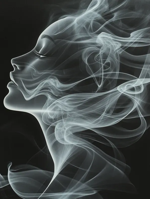 Ethereal Smoke Wall Art Print Home Decor