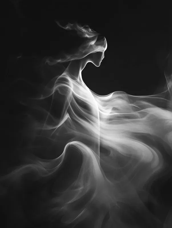 Ethereal Smoke Wall Art Print Home Decor