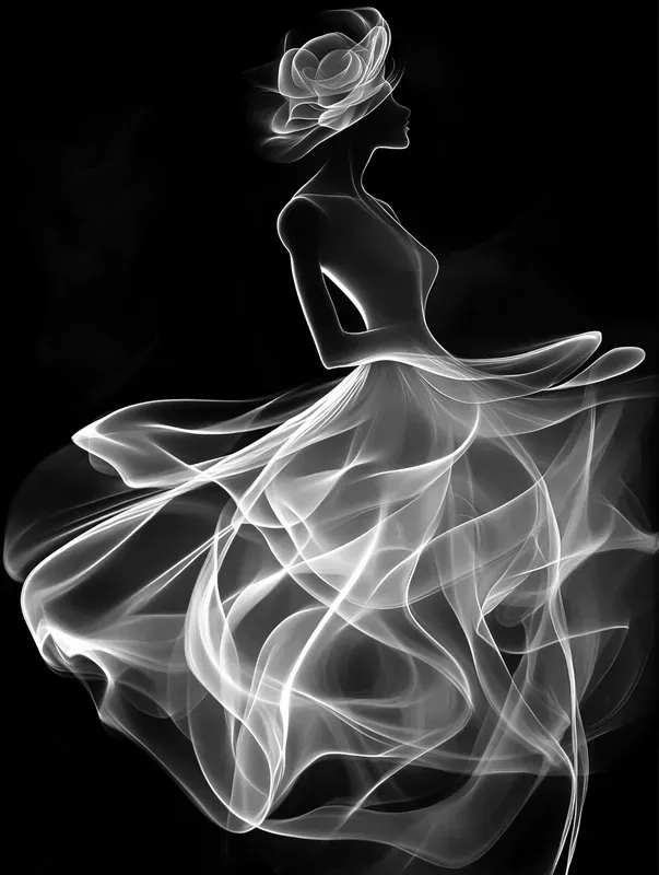 Ethereal Smoke Wall Art Print Home Decor