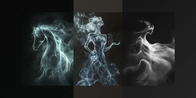 Ethereal Smoke Wall Art Print Home Decor generated by undefined