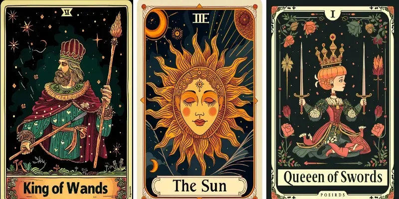 Cartoon Tarot Cards generated by undefined