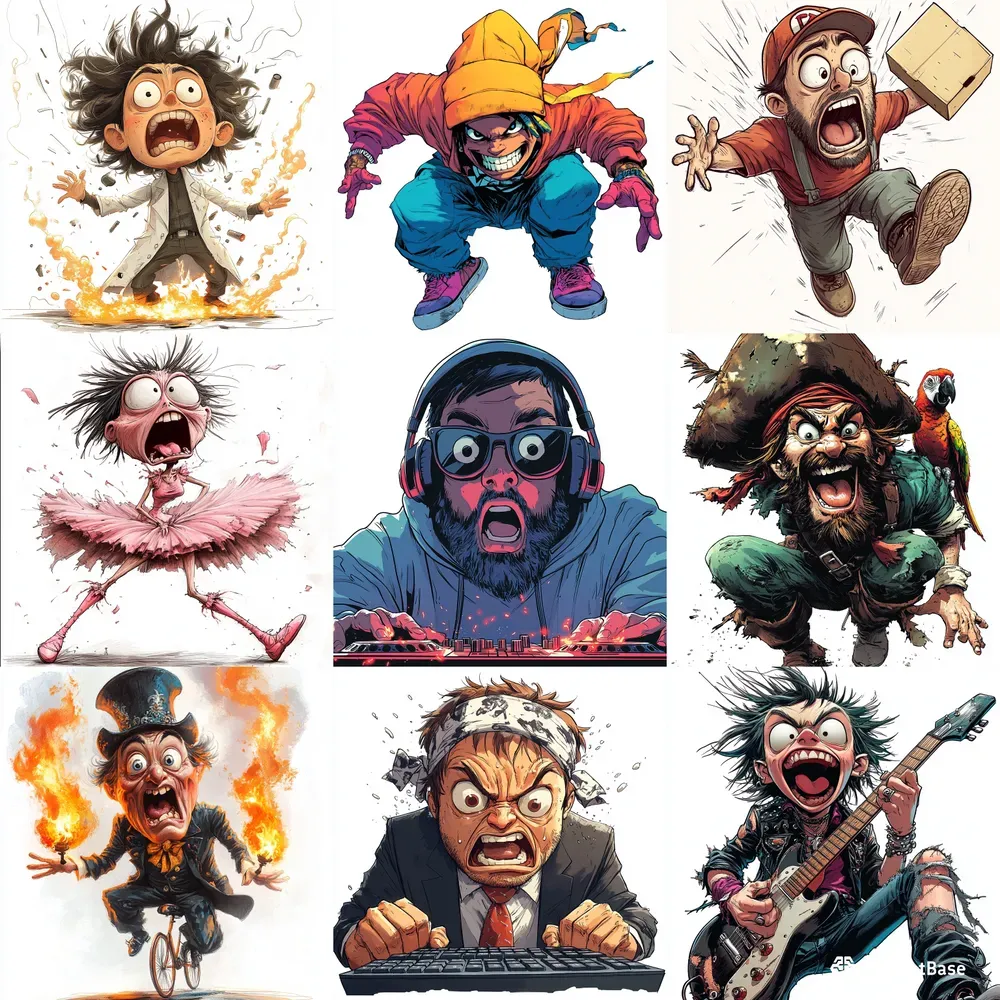 Exaggerated Expressive Cartoon Characters