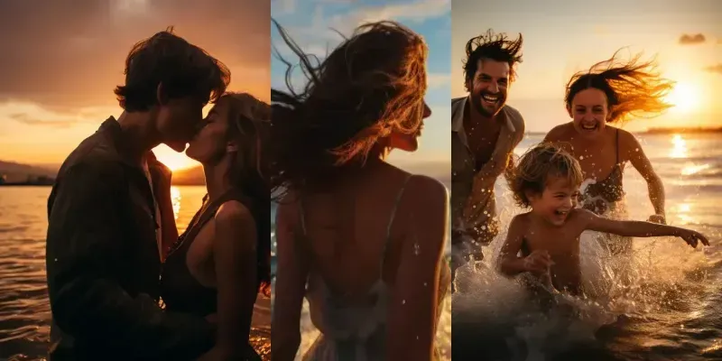 Photorealistic Beach Images generated by undefined