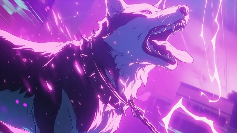 Purple Anime Synthwave Style