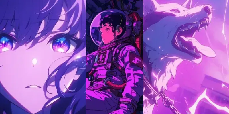 Purple Anime Synthwave Style generated by undefined