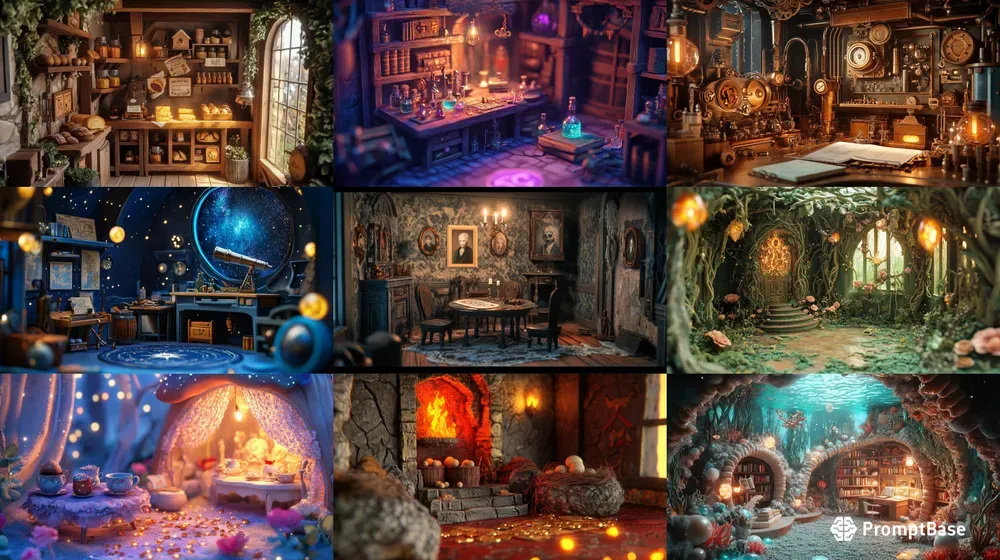 Whimsical Tiny Town Interiors